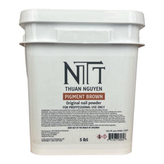 NTT Pigment Brown Nail Powder 5lbs [Buy 1 Free 1 Base 1 Top Rocky TPO HEMA Free]